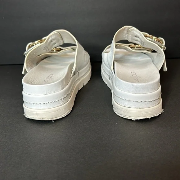 J/Slides BAHA white leather sandal size 9 - Picture 4 of 8